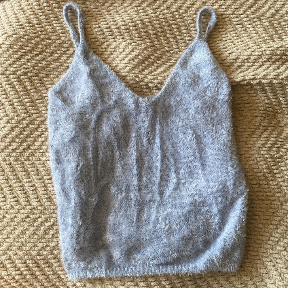 Garage fuzzy cropped cami